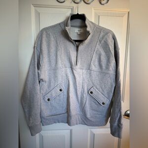 Aerie Gray 1/2 zip pullover sweatshirt